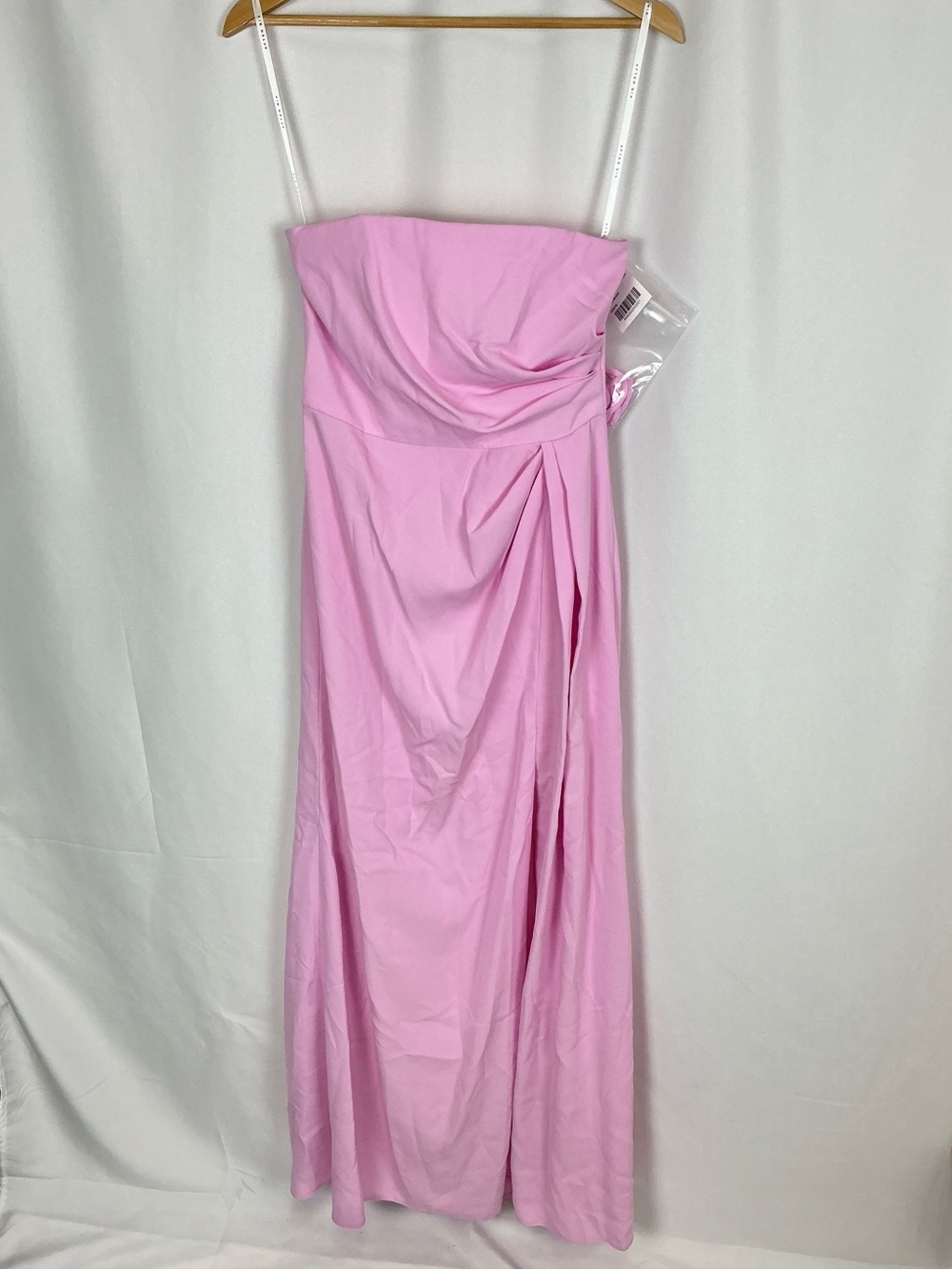 After Six Strapless Light Pink Draped Evening Gown